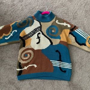 VINTAGE Berek 1989 Hand Knit Sweater